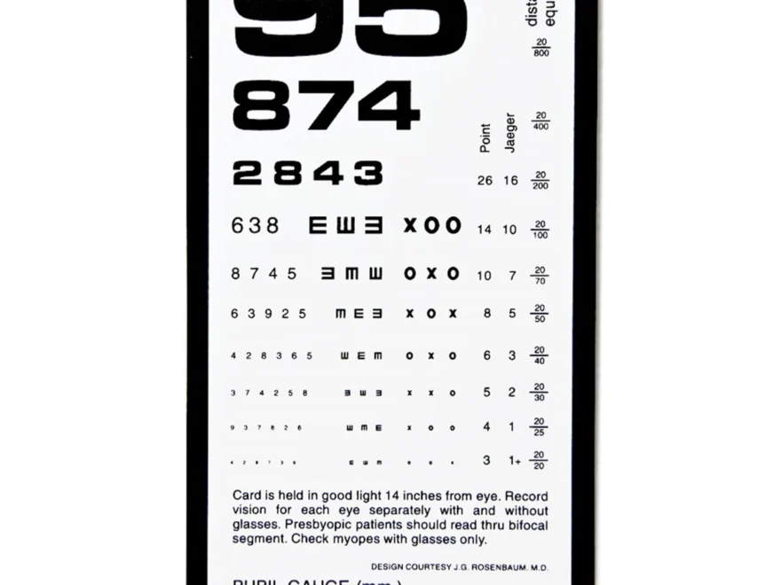Rosenbaum Eye Chart