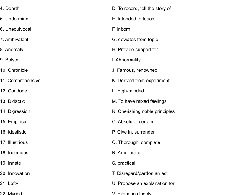 SAT Vocabulary Quiz Worksheet WordMint Worksheets Library