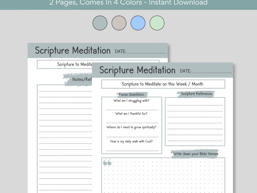 Scripture Meditation Worksheet Bible Memory Verse Chart Bible Study Note Christian Devotions Digital Small Group Scripture Journal Goodnotes Etsy