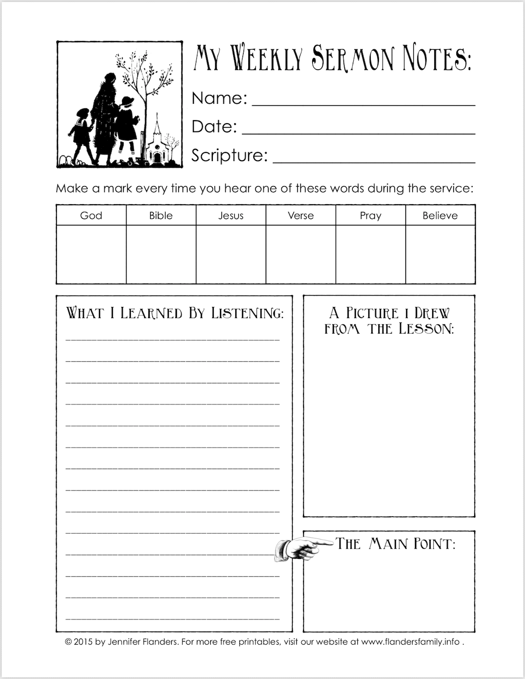 Lds Primary Welcome Sheet Printable