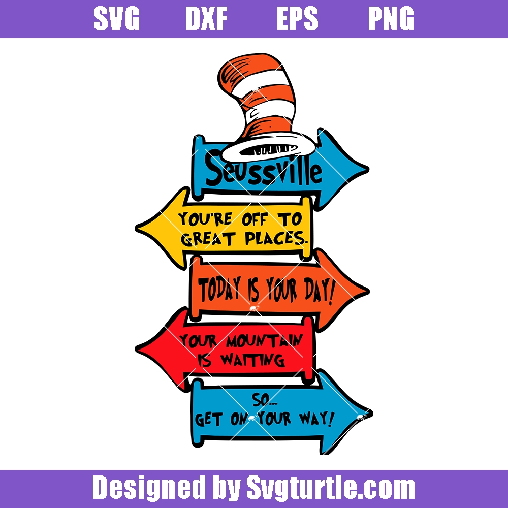 Seussville Road Signs Svg Dr Seuss Qoutes Svg Dr Seuss