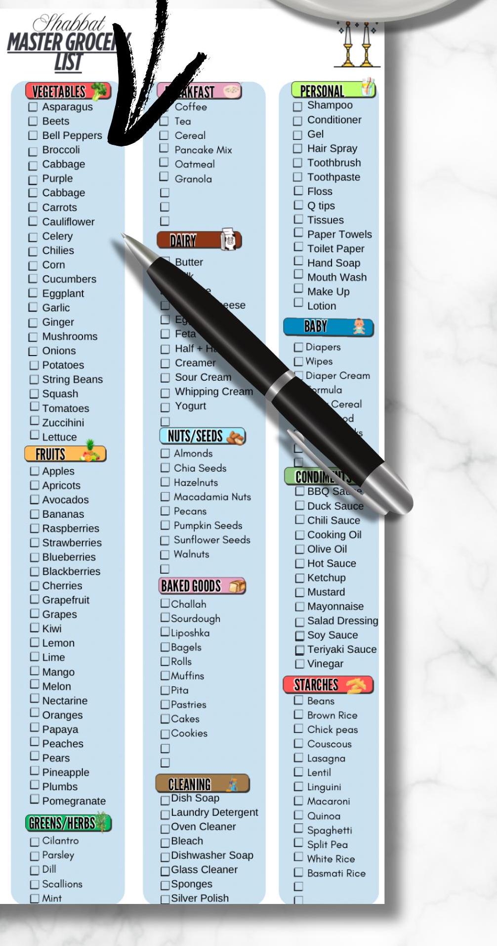 Shabbat Master Grocery List Printable Kosher Meal Prep Checklist Pre filled Shopping List With Categories Checkboxes Etsy UK Shabbat Master Grocery List Printable Kosher Meal Prep Checklist Pre filled Shopping List With Categories Checkboxes Etsy UK