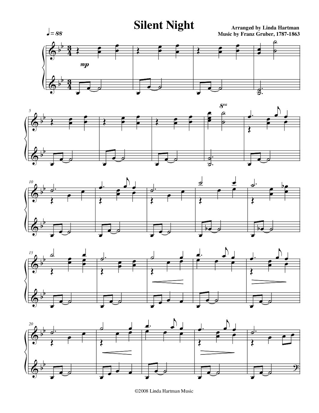 Free Printable Silent Night Sheet Music