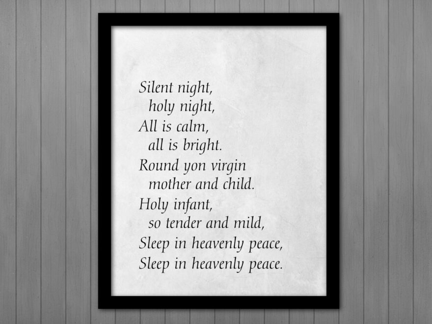 Silent Night Lyrics PRINTABLE Sign Printables By Cottonwood Whispers