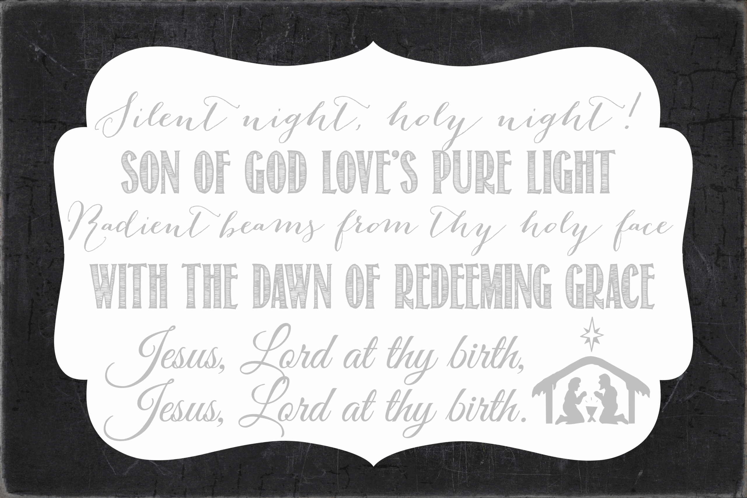 Silent Night Printable The Girl Creative Silent Night Printable The Girl Creative