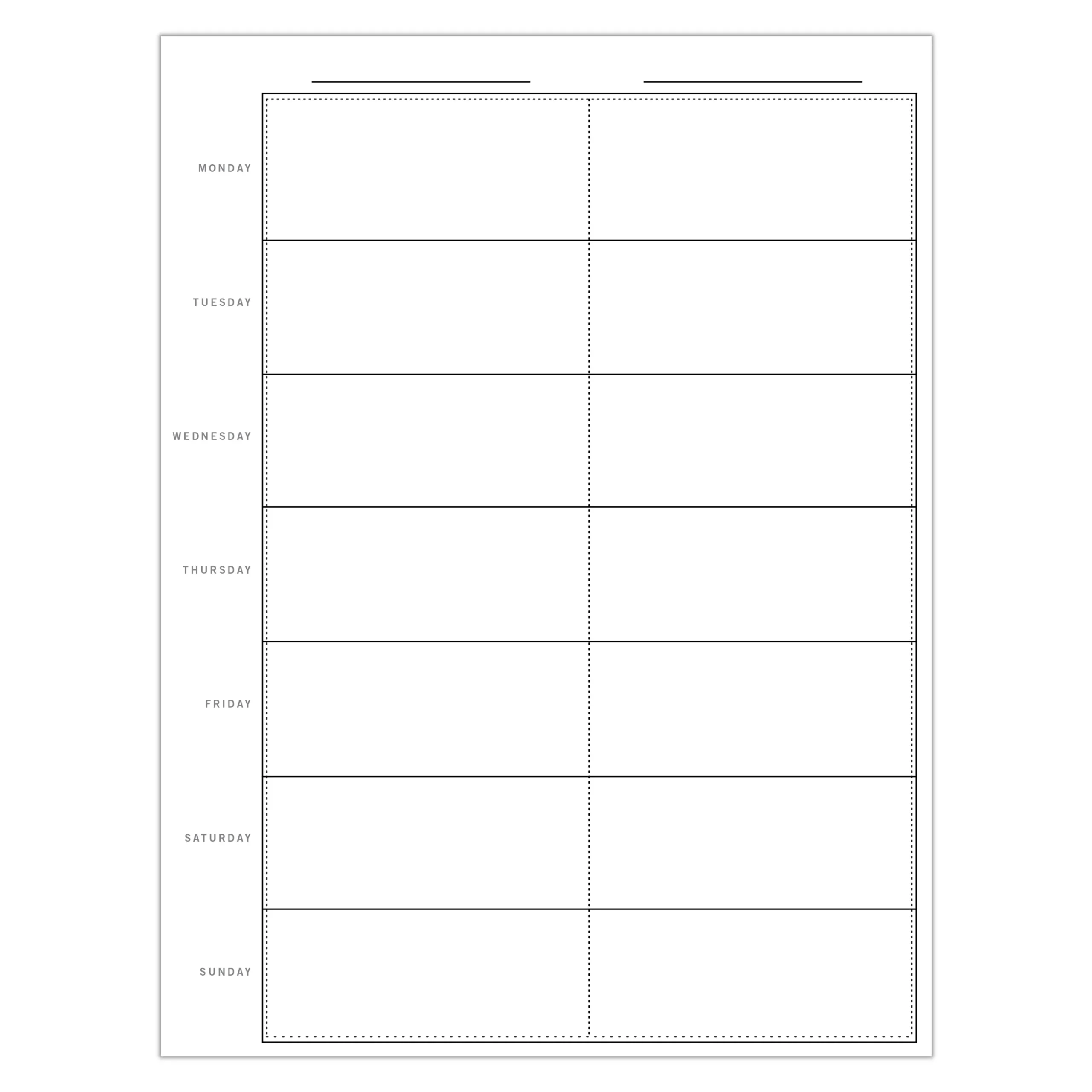 Simple Weekly Printable Laurel Denise