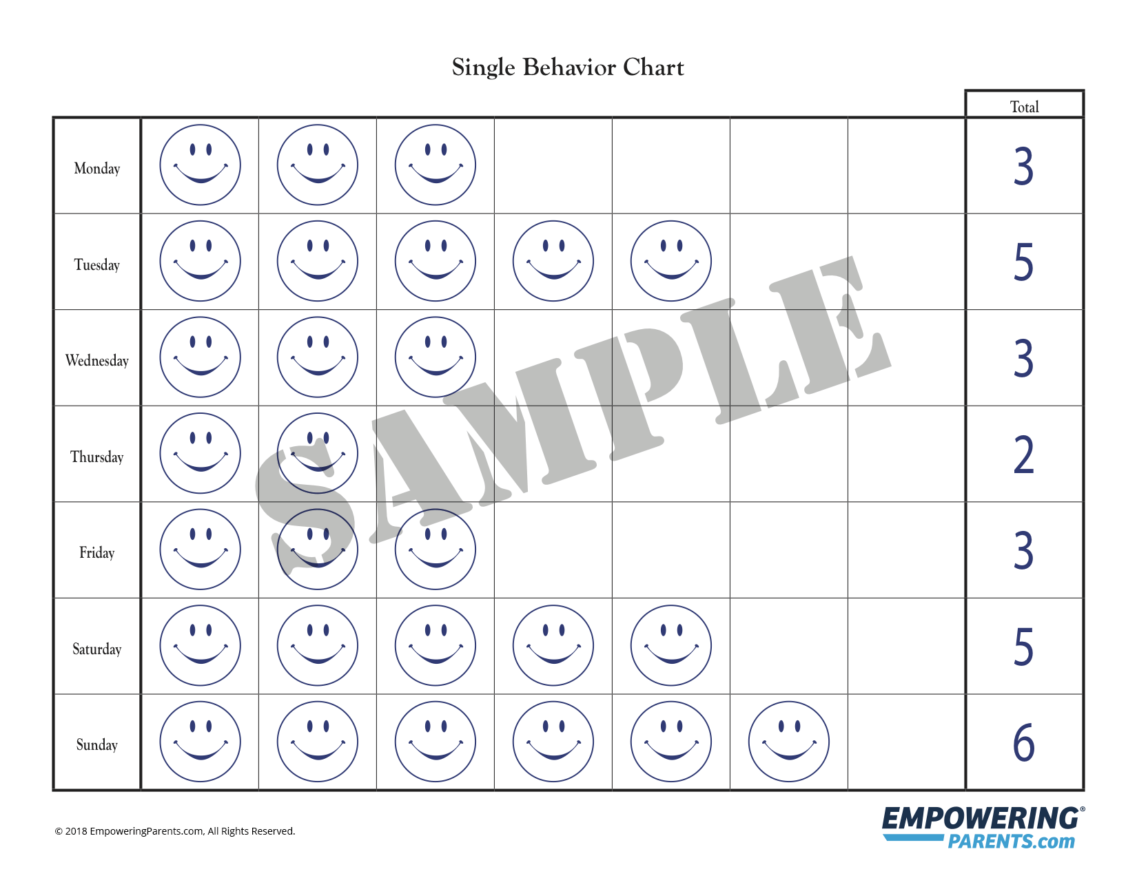 Free Printable Simple Behavior Chart Free Printable Simple Behavior Chart