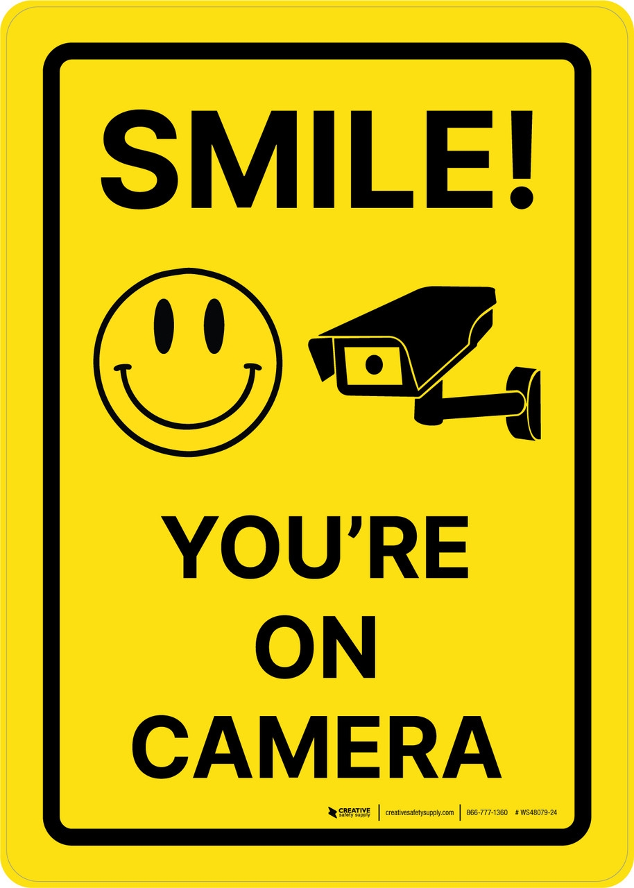 Printable Smile Youre On Camera Signs