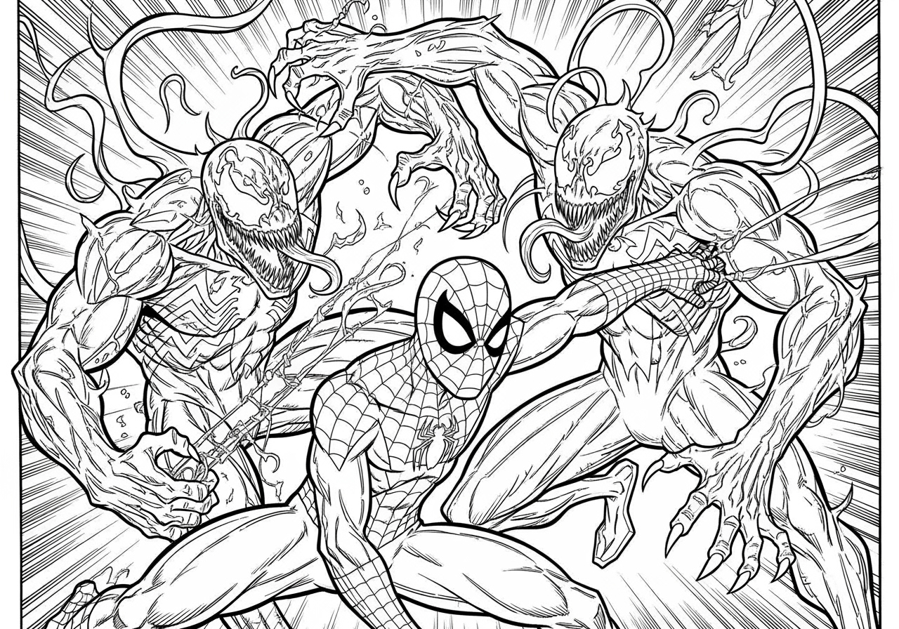 Spider Man Carnage Coloring Pages Free Printables Spider Man Carnage Coloring Pages Free Printables