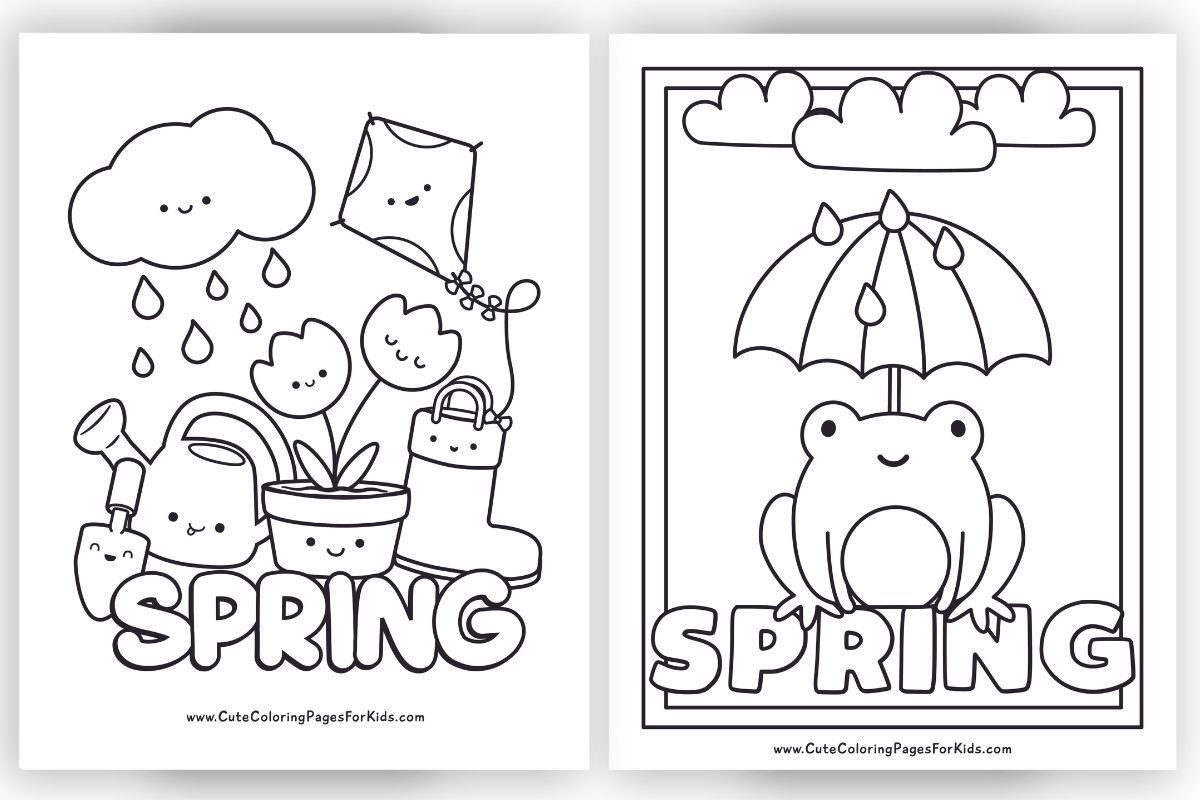 Printable Color Sheet For April Printable Color Sheet For April