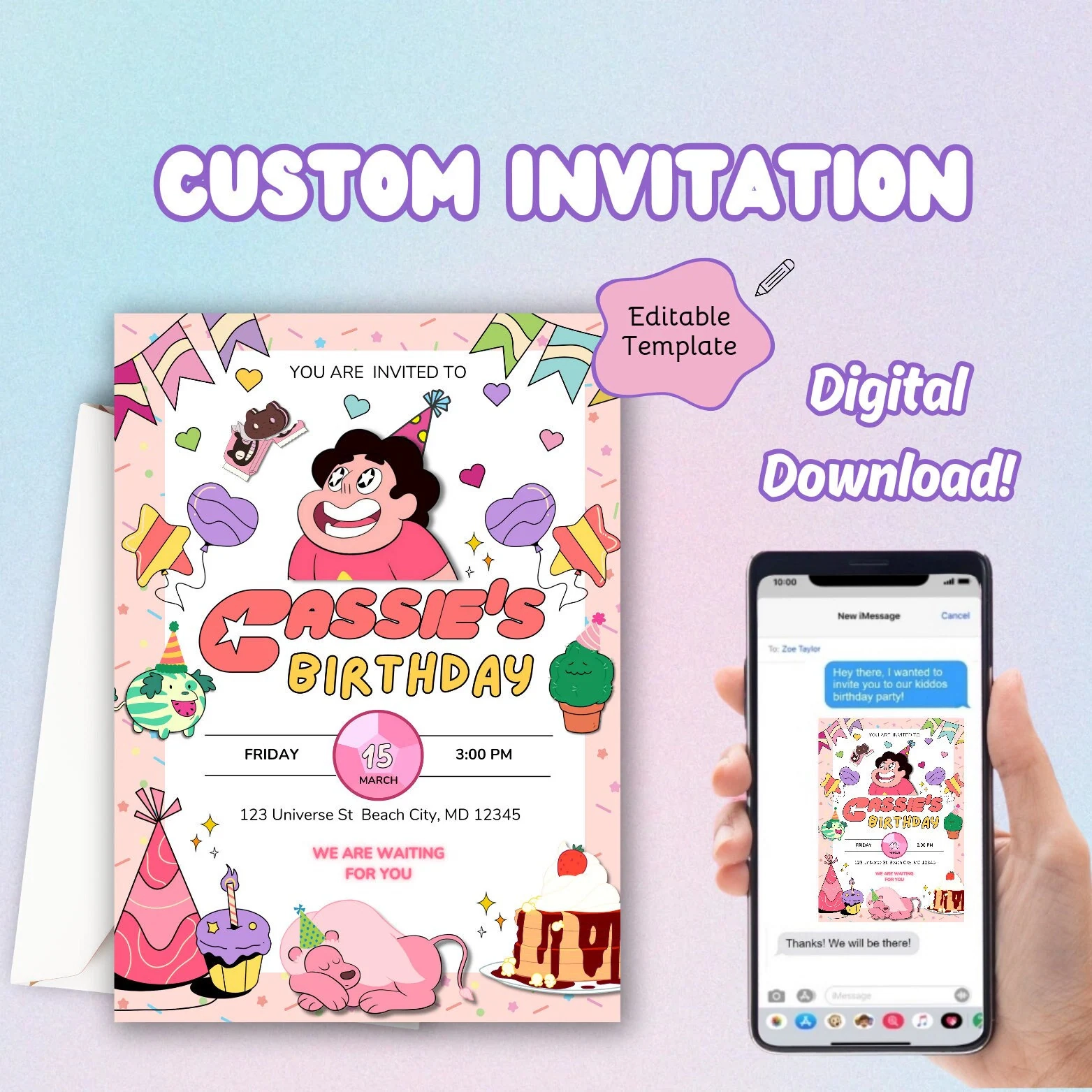 Happy Birthday Sign Printable Steven Universe