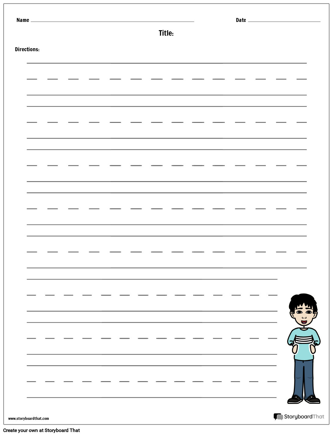 Storyboard That Free Handwriting Worksheet Templates Storyboard That Free Handwriting Worksheet Templates