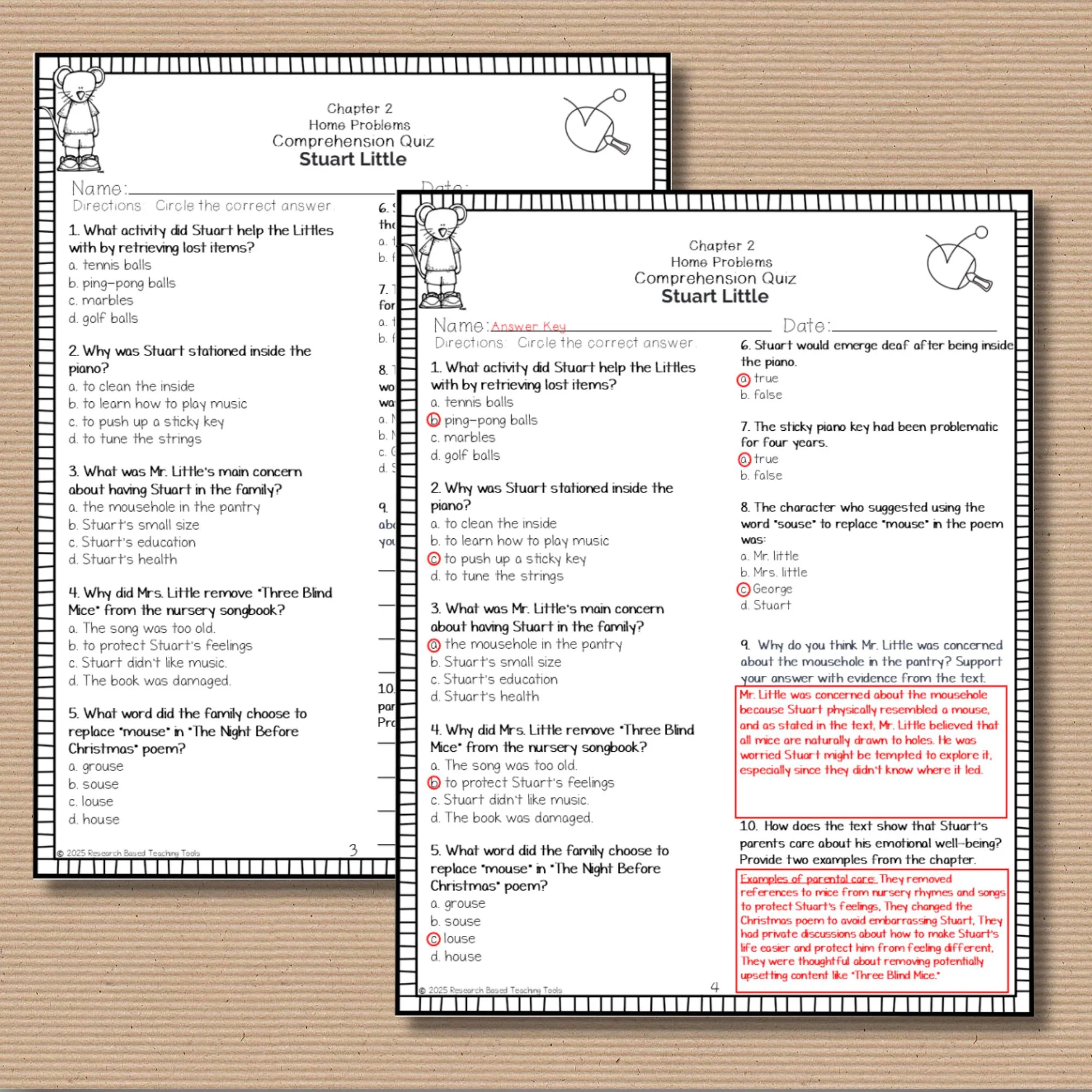 Stuart Little Quiz Printable Stuart Little Quiz Printable