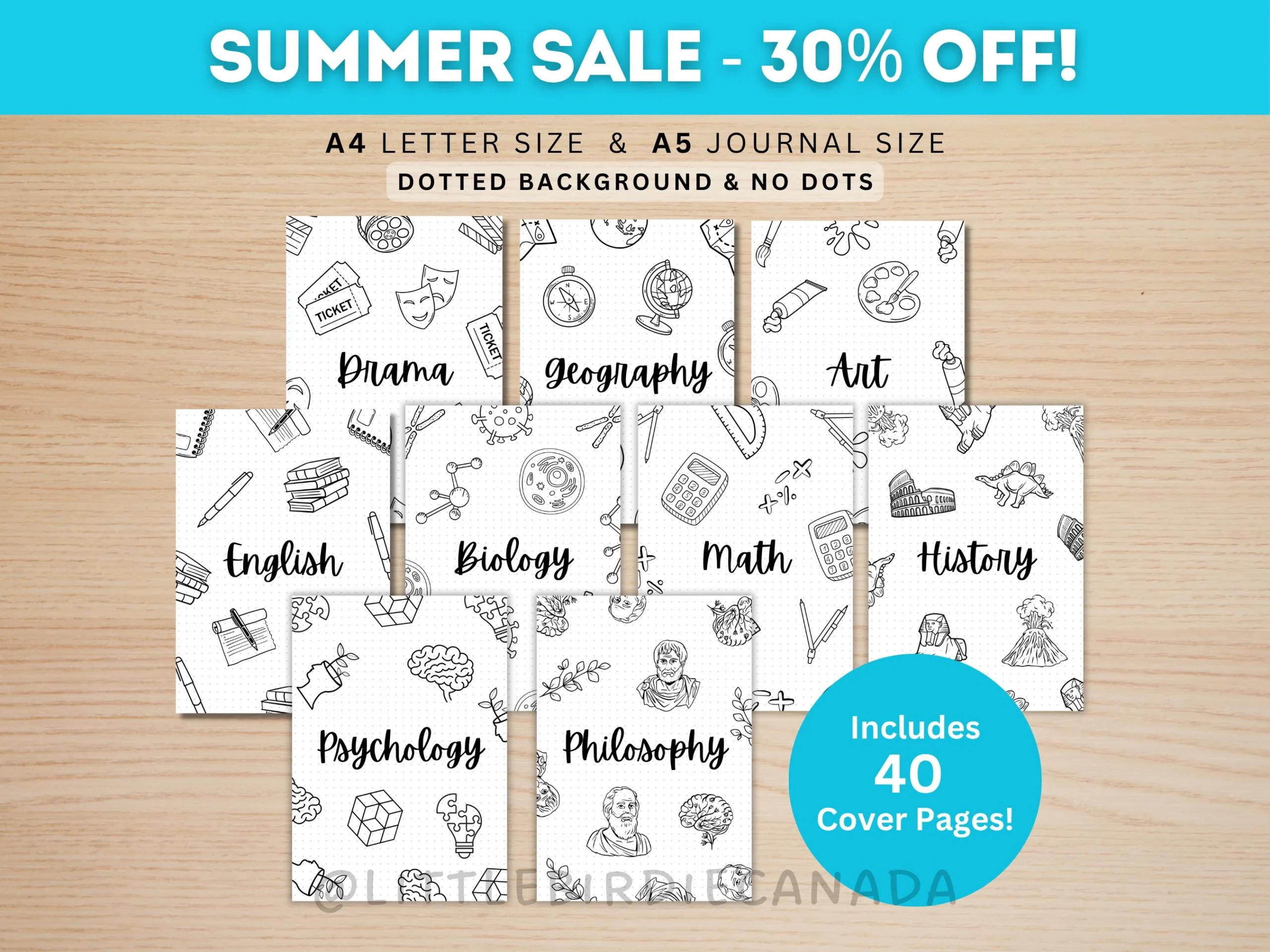 Printable Subject Cover Sheets Italian