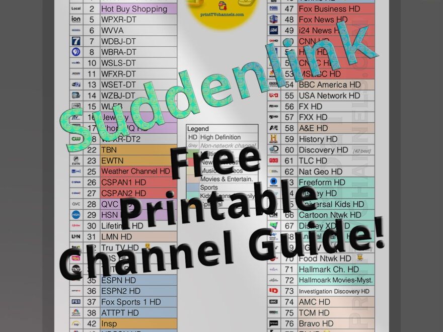 Suddenlink Channel Lineup Roanoke Narrows VA By TV Network