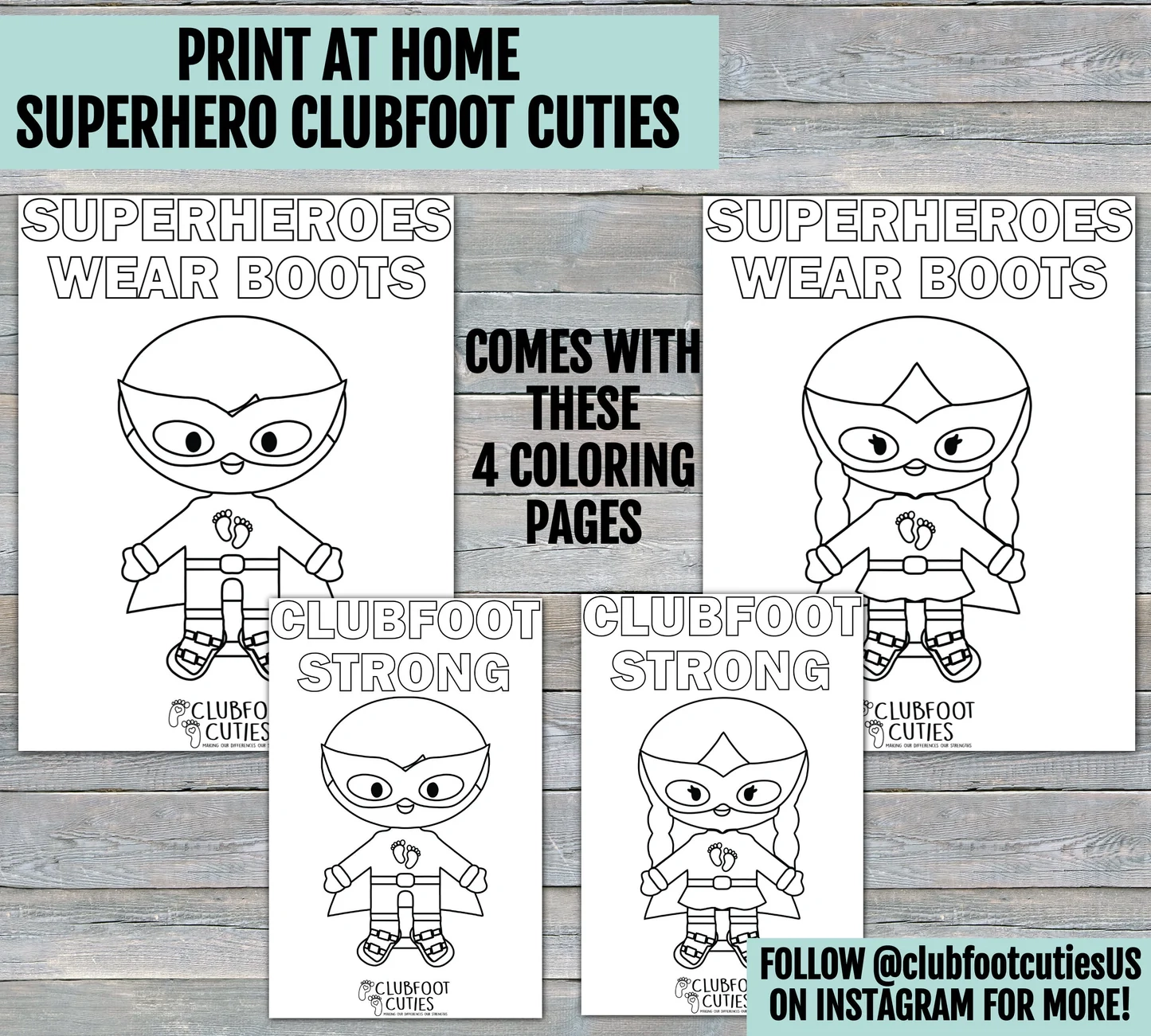 Superhero Clubfoot Cuties BNB Coloring Pages Printable Activity To H MADFuns Superhero Clubfoot Cuties BNB Coloring Pages Printable Activity To H MADFuns