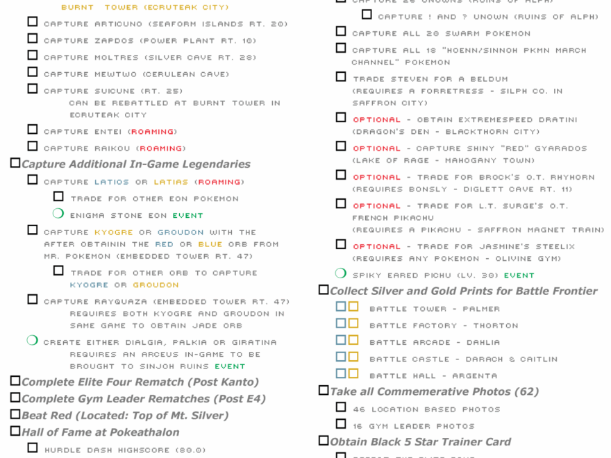 Technophonix Pokemon Heart Gold Soul Silver Post Elite Four