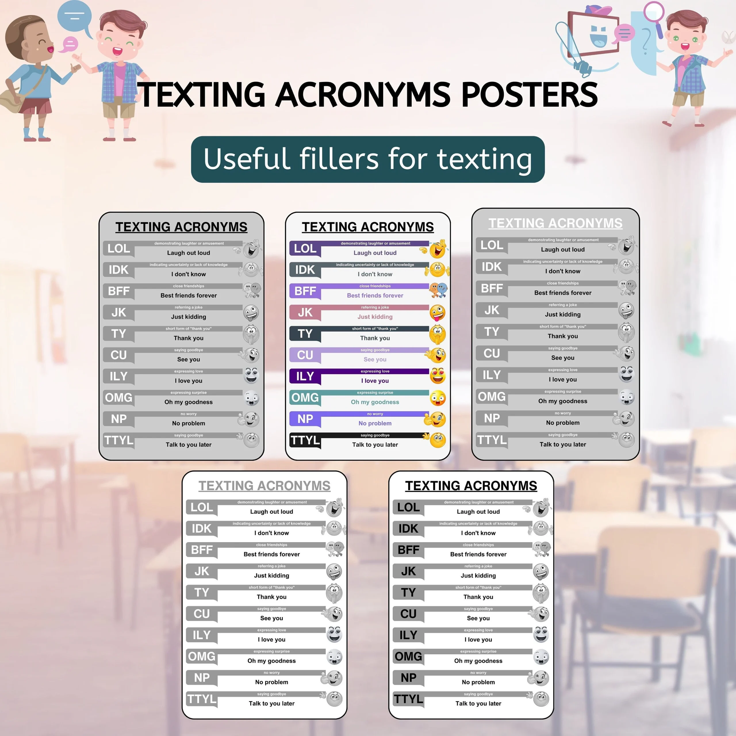 Text Acronyms Printable List