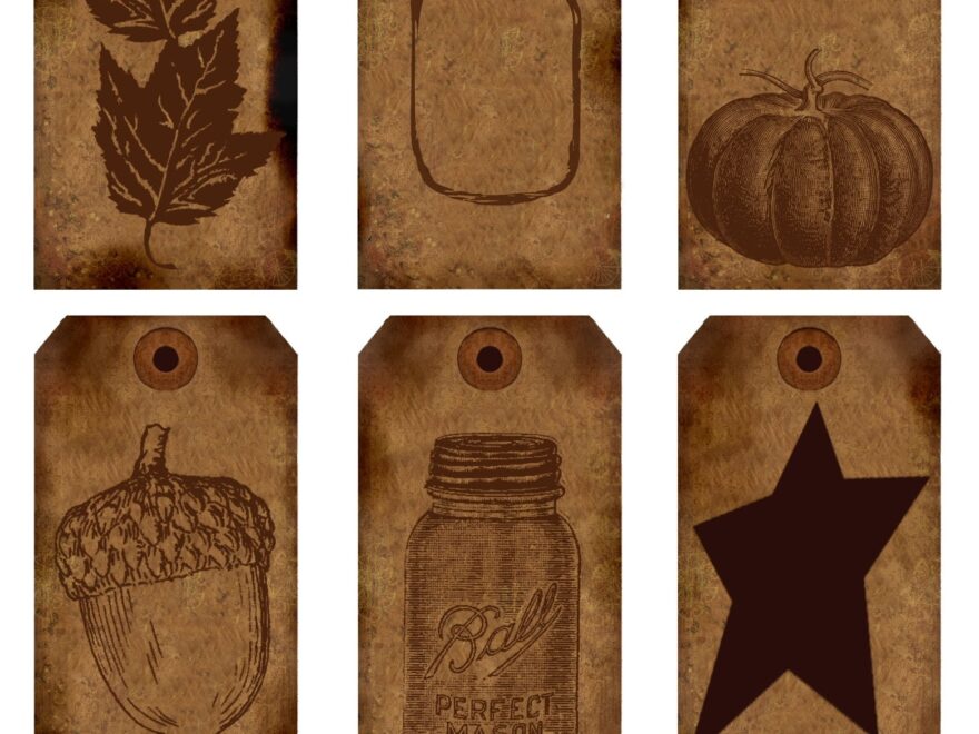 The Merry Needle Rustic Printable Tags Just In Time For Fall