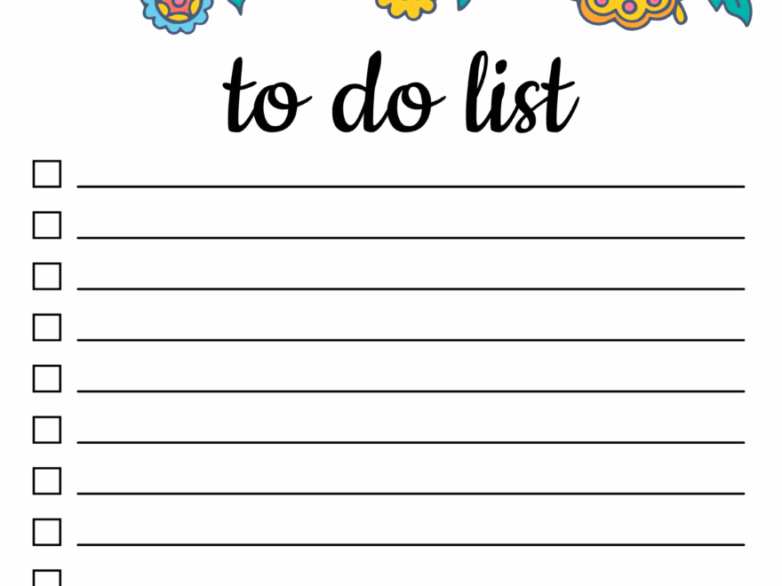 To Do List Free Printable PDF Templates Things To Do Free Printables Monograms Design Tools Patterns DIY Projects