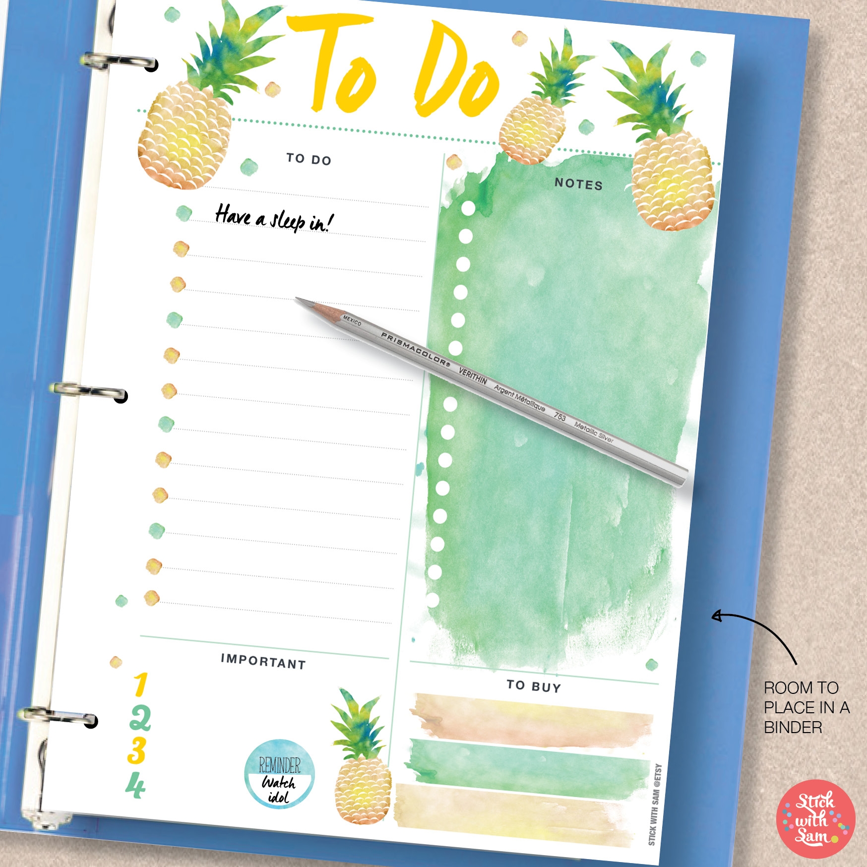 To Do List Printable Planner Template Pineapple Stick With Sam To Do List Printable Planner Template Pineapple Stick With Sam