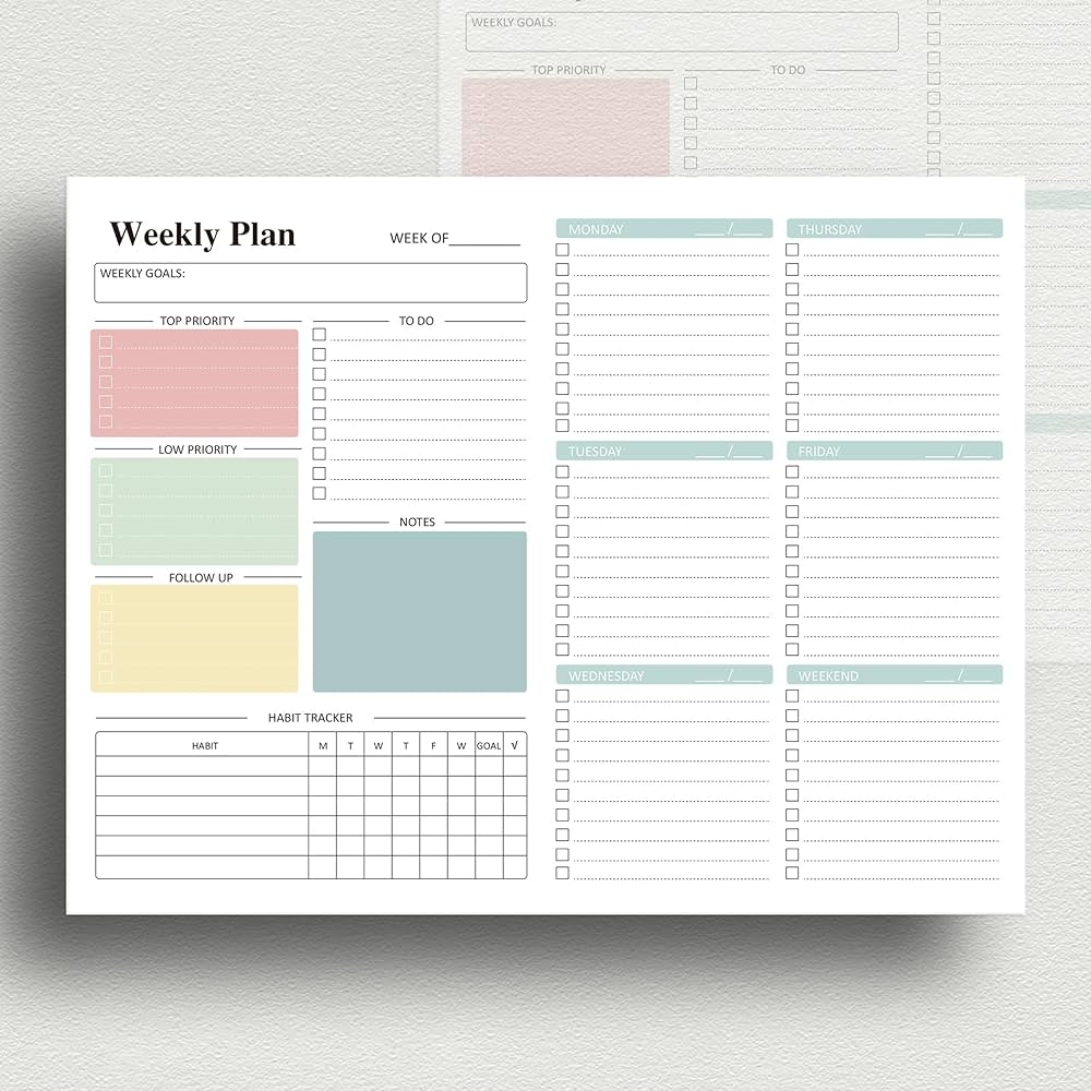 To Do List Weekly Planner Template Free Printable Paper Trail Design To Do Checklist Notebook