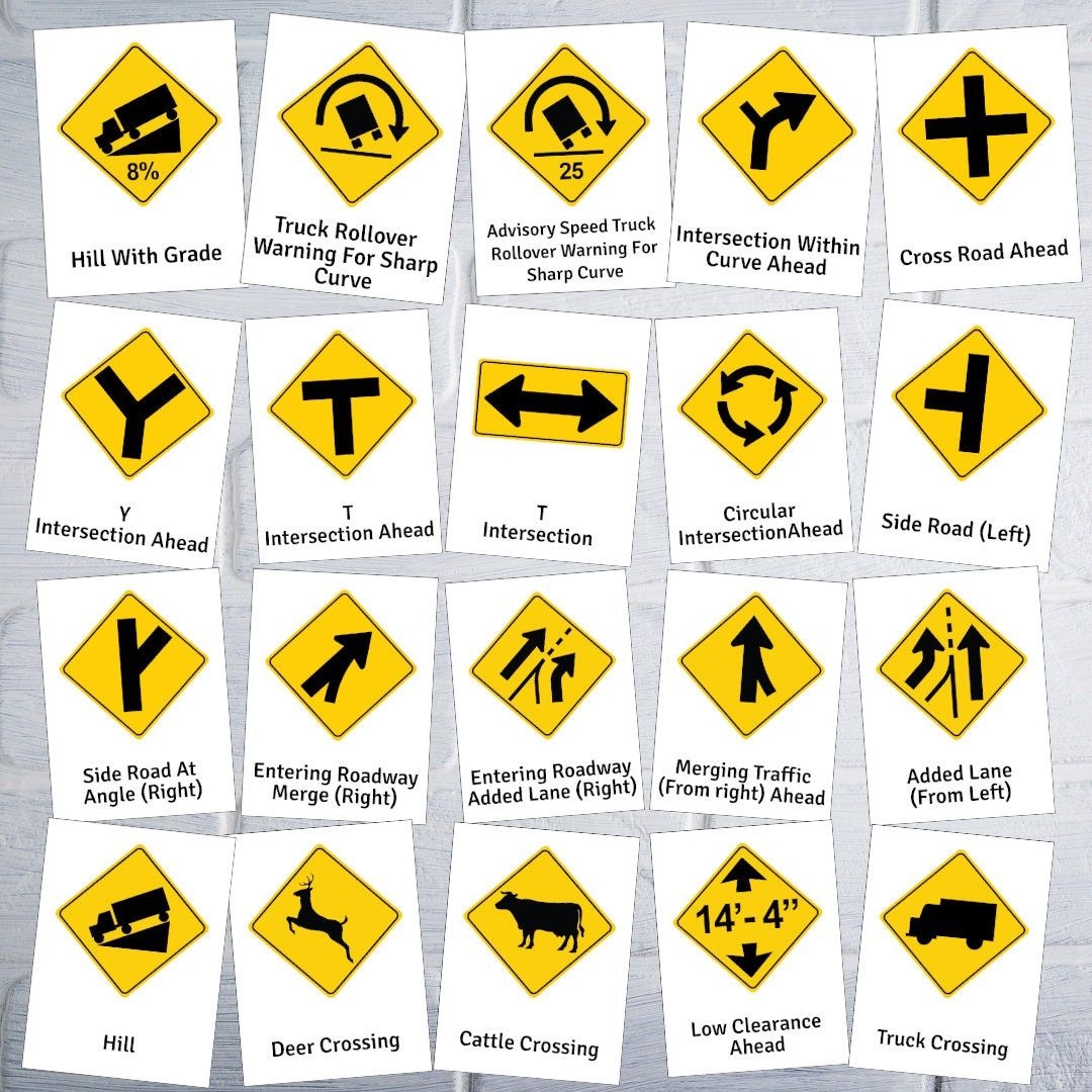Traffic Signs And Signals Printable Flashcards Traffic Signs And Signals Printable Flashcards