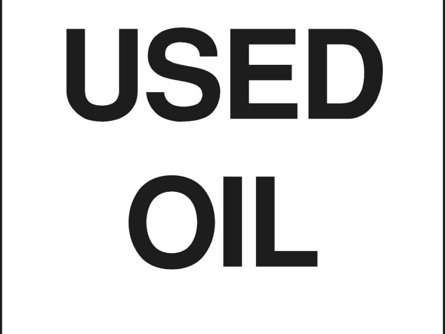Used Oil Labels Waste Labels