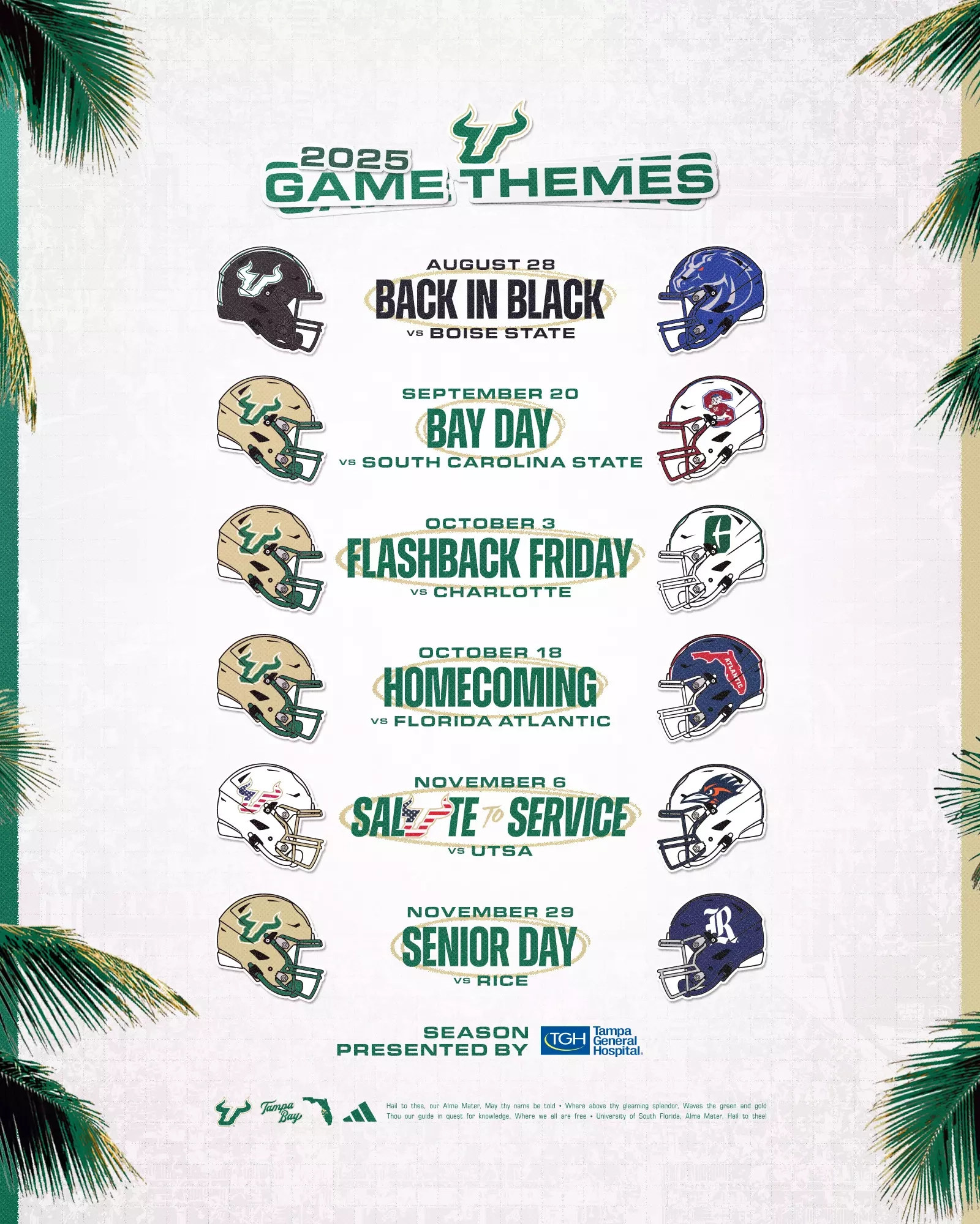 USF Football Announces Theme Games For 2025 Season USF Athletics USF Football Announces Theme Games For 2025 Season USF Athletics