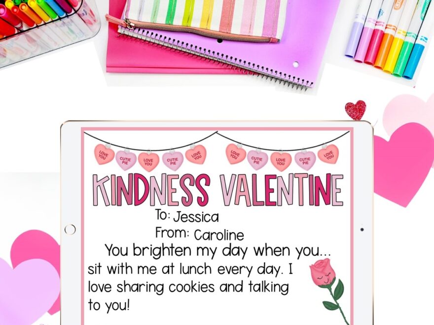 Valentine s Day Kindness Notes Digital Printable Music City Counselor