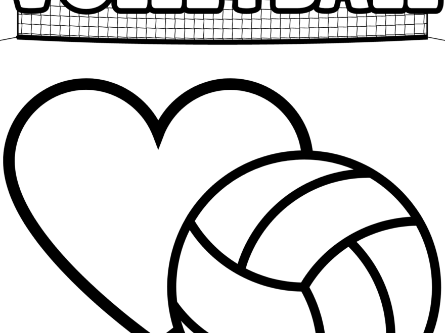 Volleyball Coloring Page