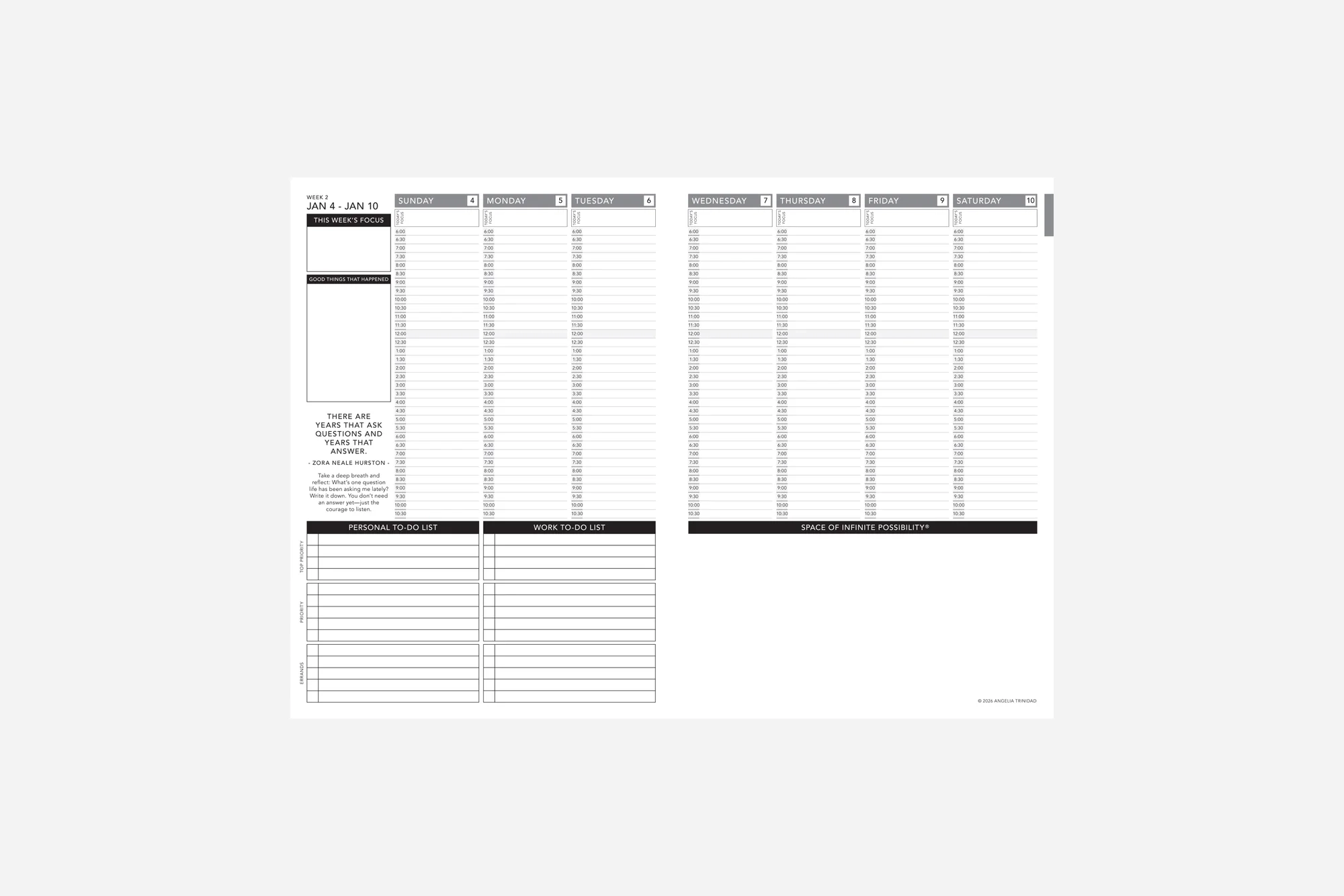 Free 2026 African American Planner Printables