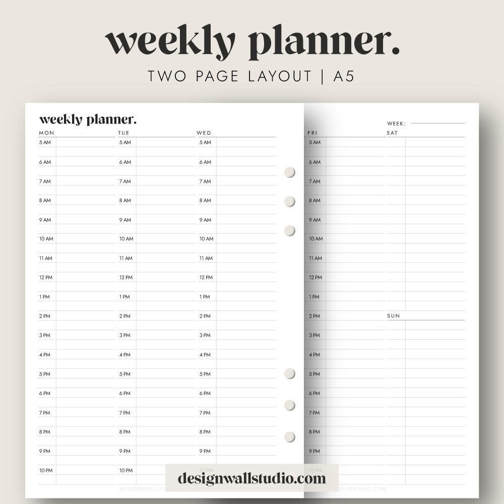 A5 Planner Pages Printable