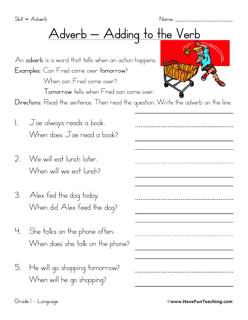 When Adverbs Worksheet Have Fun Teaching When Adverbs Worksheet Have Fun Teaching