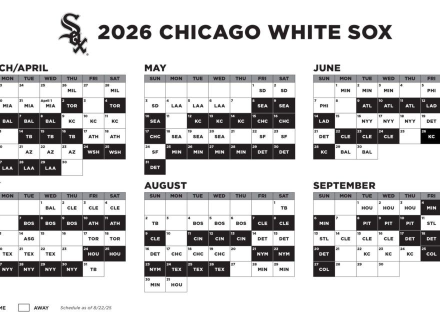 White Sox Printable Schedule Chicago White Sox