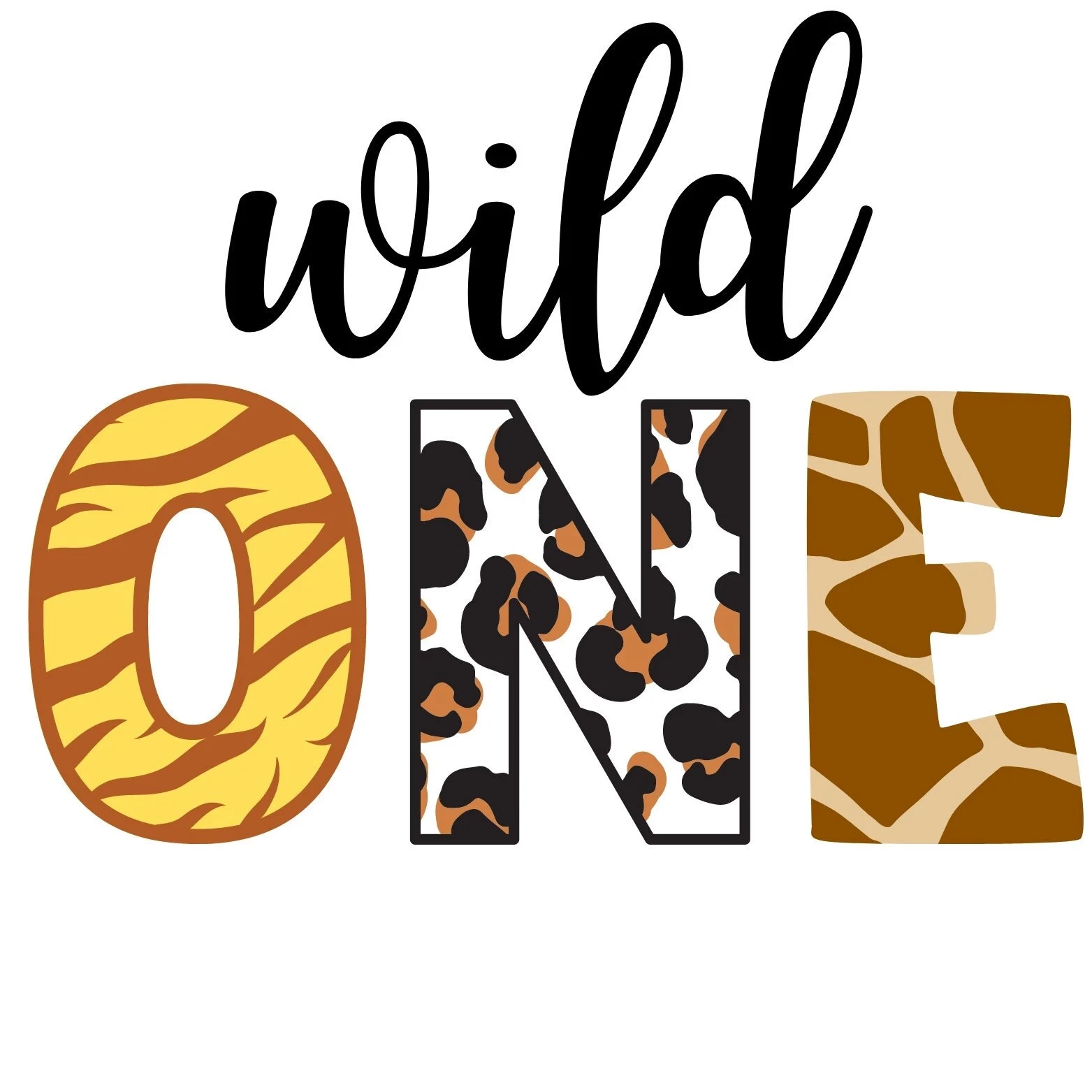 Wild ONE Svg 1st Birthday Sublimation PNG File Wild One File Wild One Clip Art Wild One Birthday Clip Art Safari Birthday Digital Design Etsy
