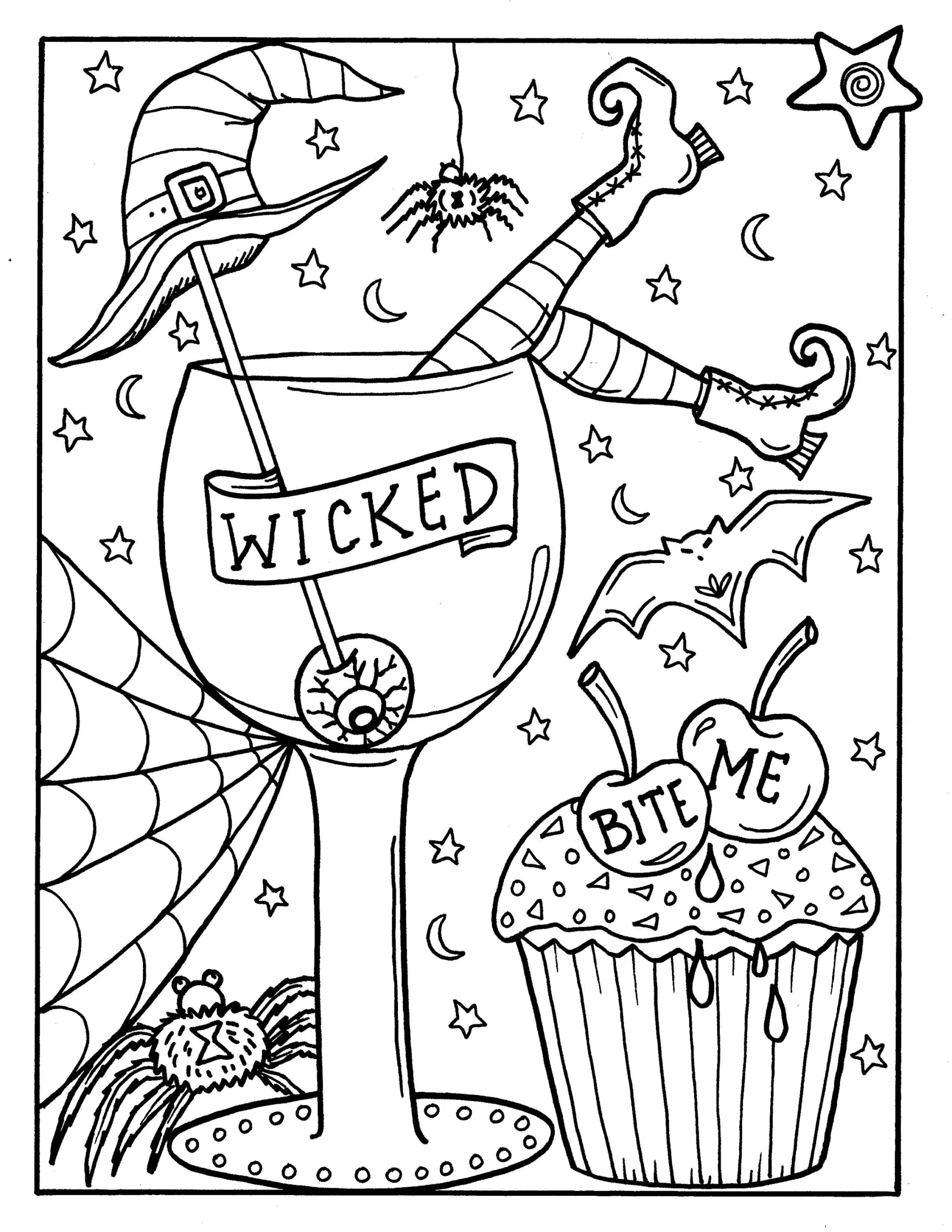 Adult Easy Printable Coloring Sheets Halloween Adult Easy Printable Coloring Sheets Halloween