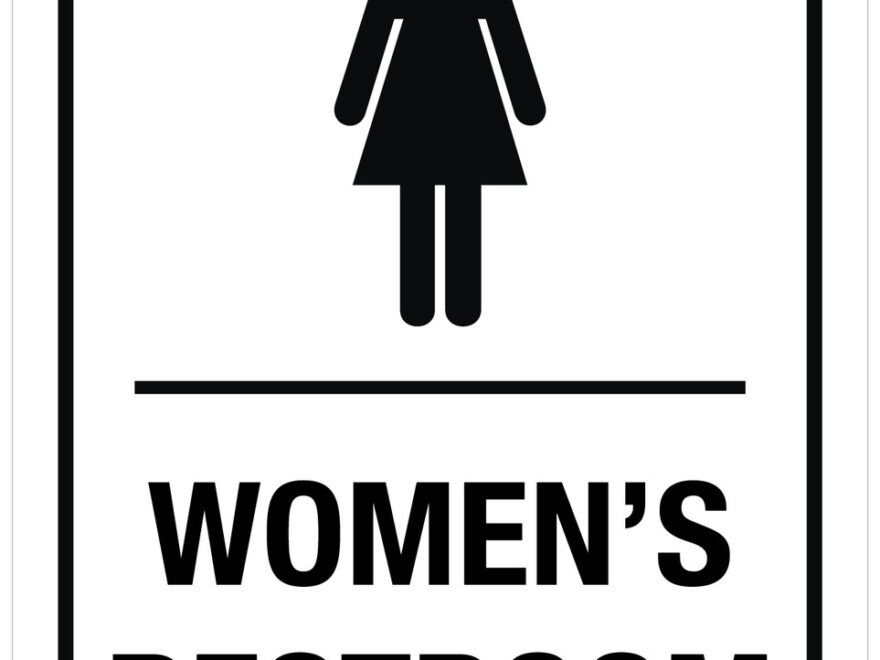 Women s With Icon Restroom Portrait Wall Sign