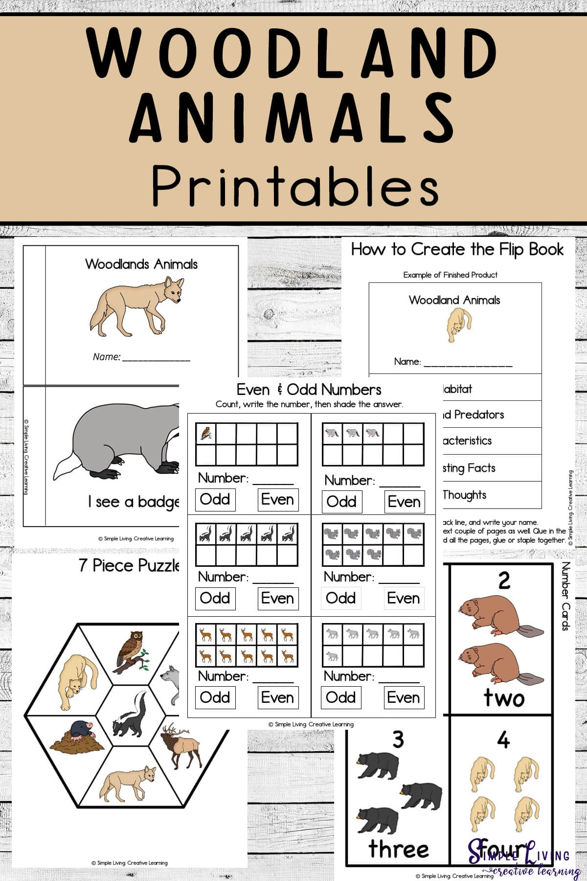 Woodland Animals Printable Pack Simple Living Creative Learning