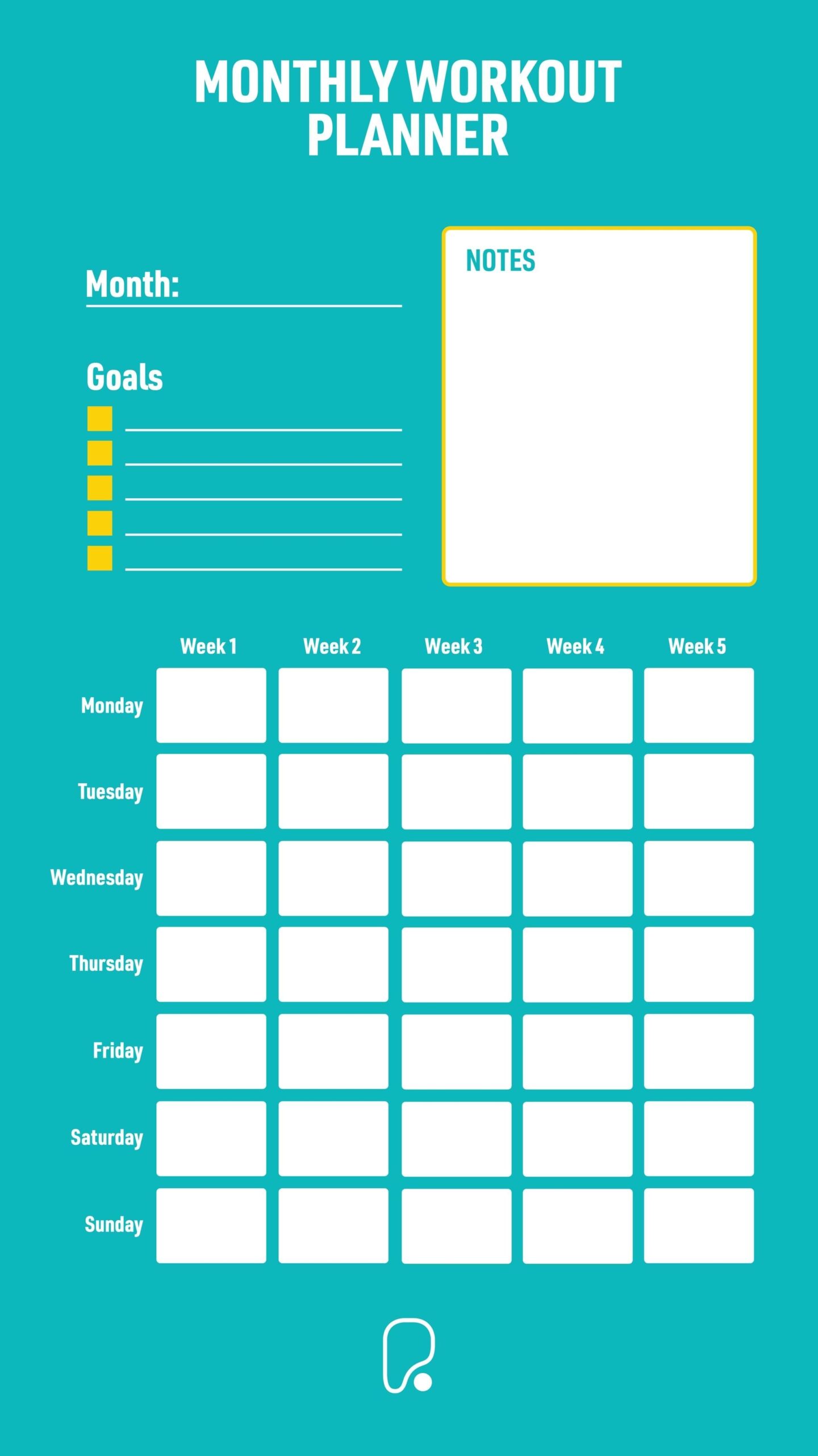 Free Steps Printable Fitness Planner