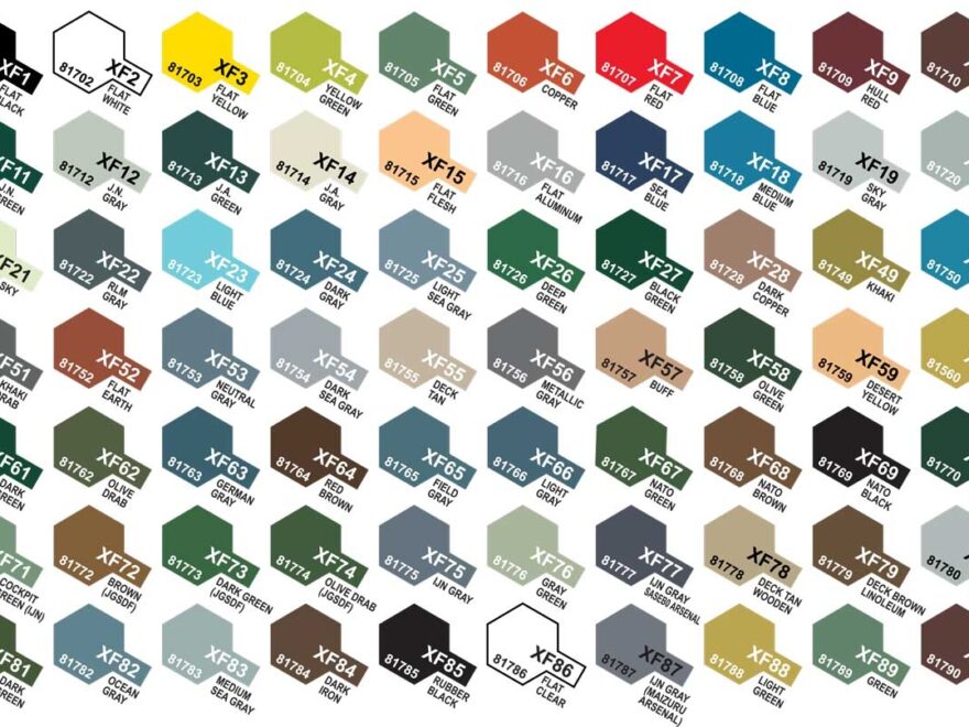 XF Paint Chips Tamiya Acrylic Paint XF Tamiya USA