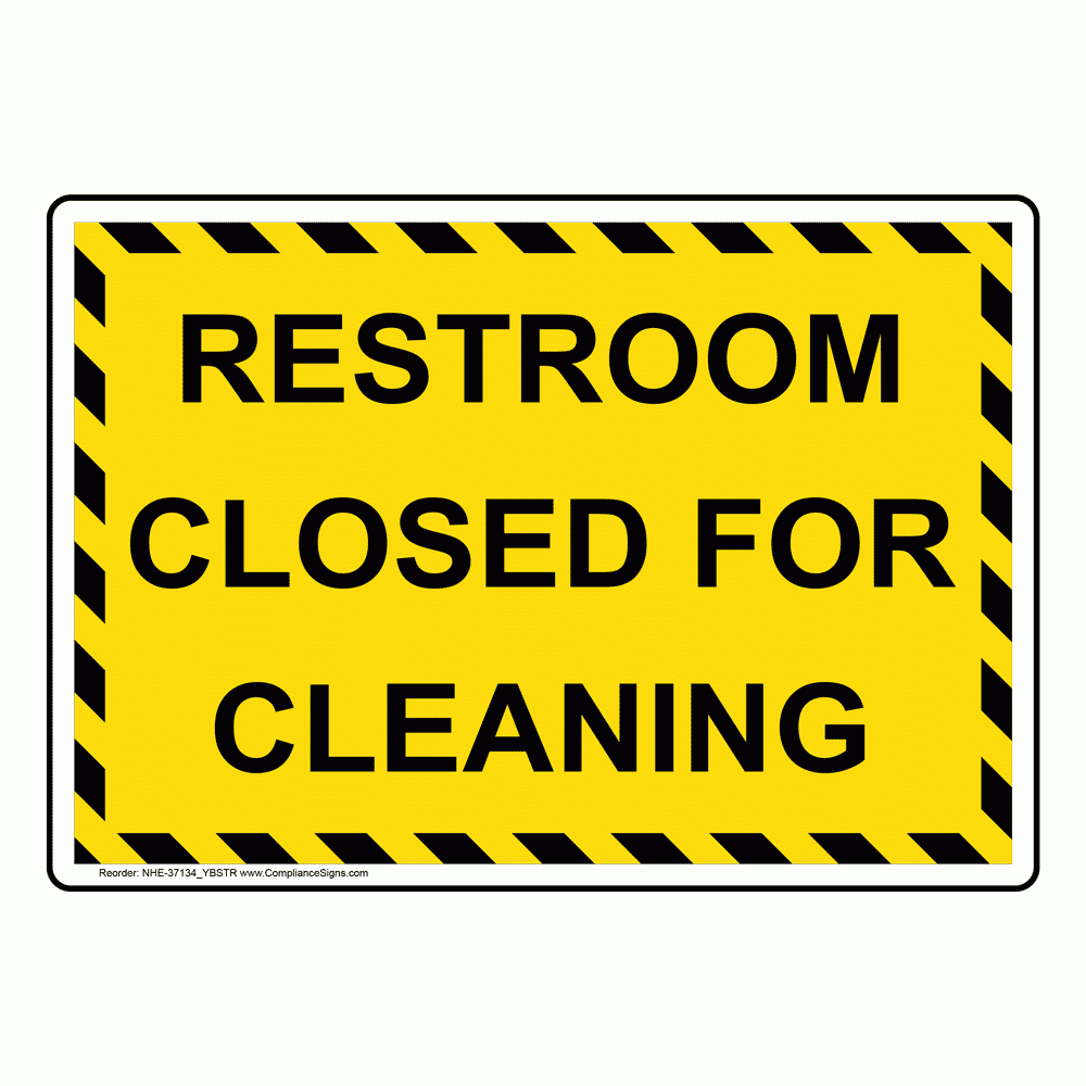 Printable Restroom Closed For Cleaning Signs