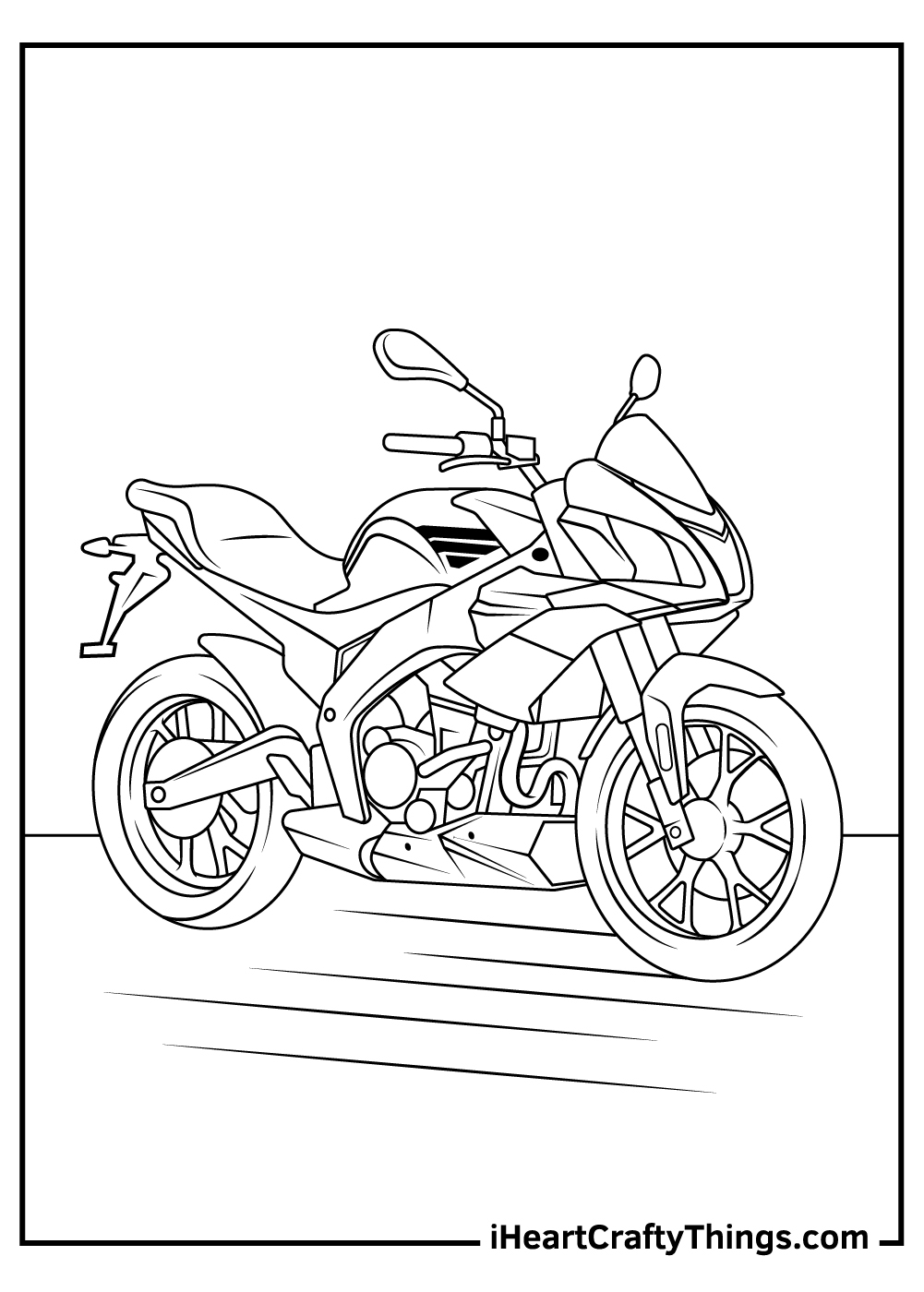 Printable Motorcycle Coloring Sheets