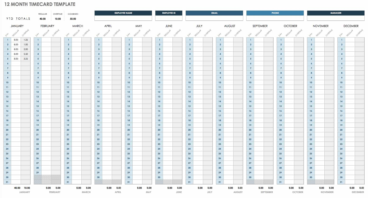 17 Free Timesheet And Time Card Templates Smartsheet