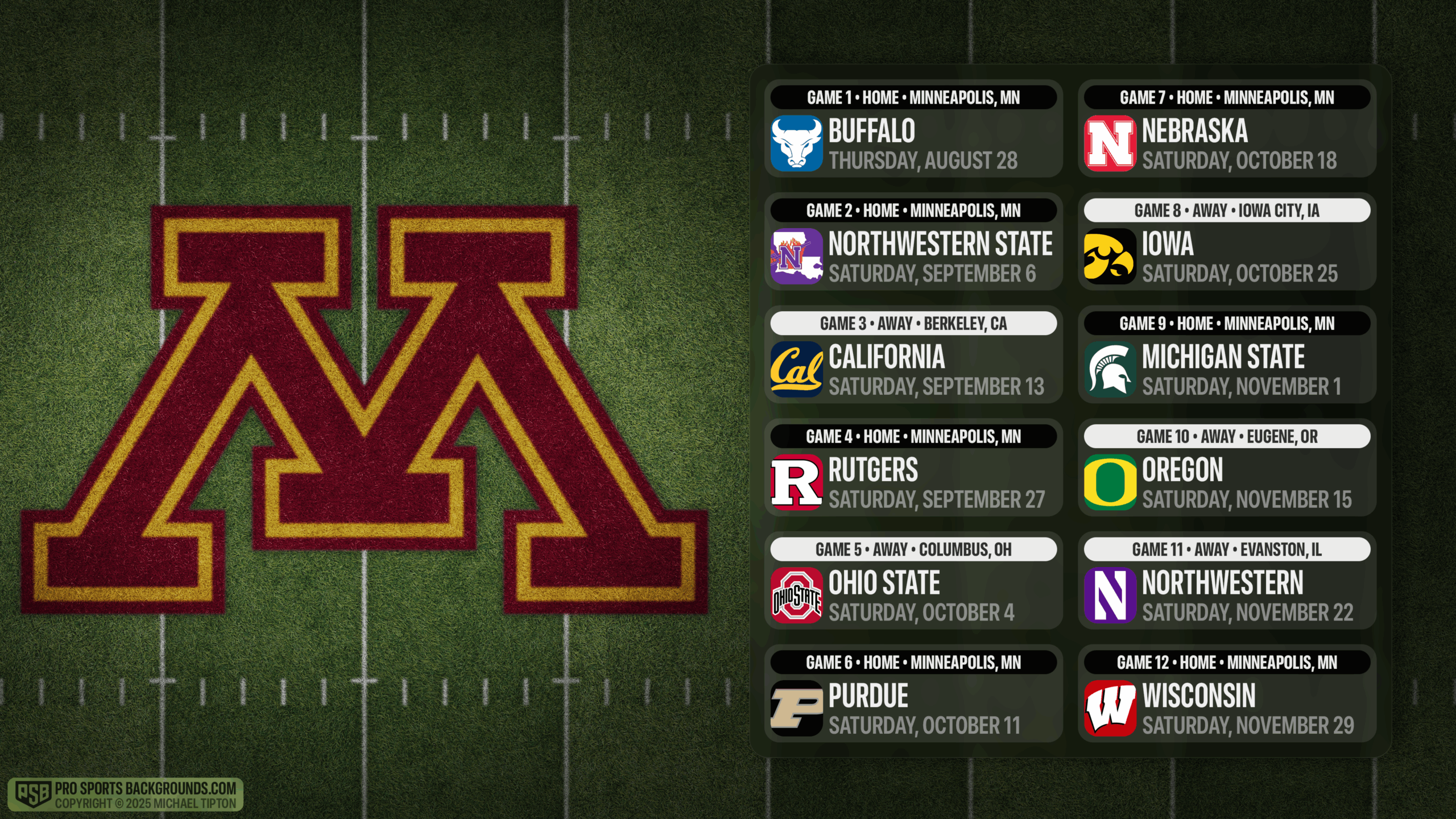 2025 Minnesota Golden Gophers Wallpapers Pro Sports Backgrounds 2025 Minnesota Golden Gophers Wallpapers Pro Sports Backgrounds