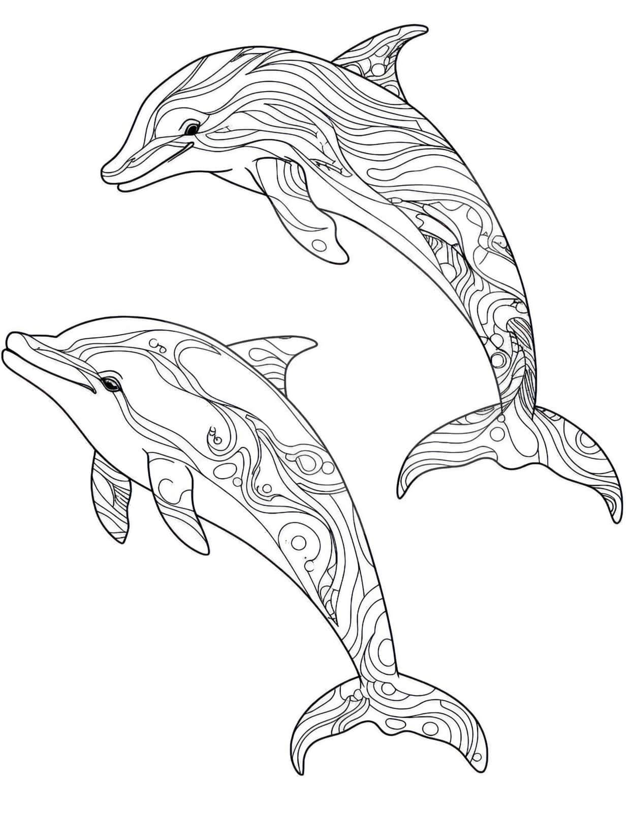 32 Dolphin Coloring Pages For Kids And Adults Our Mindful Life