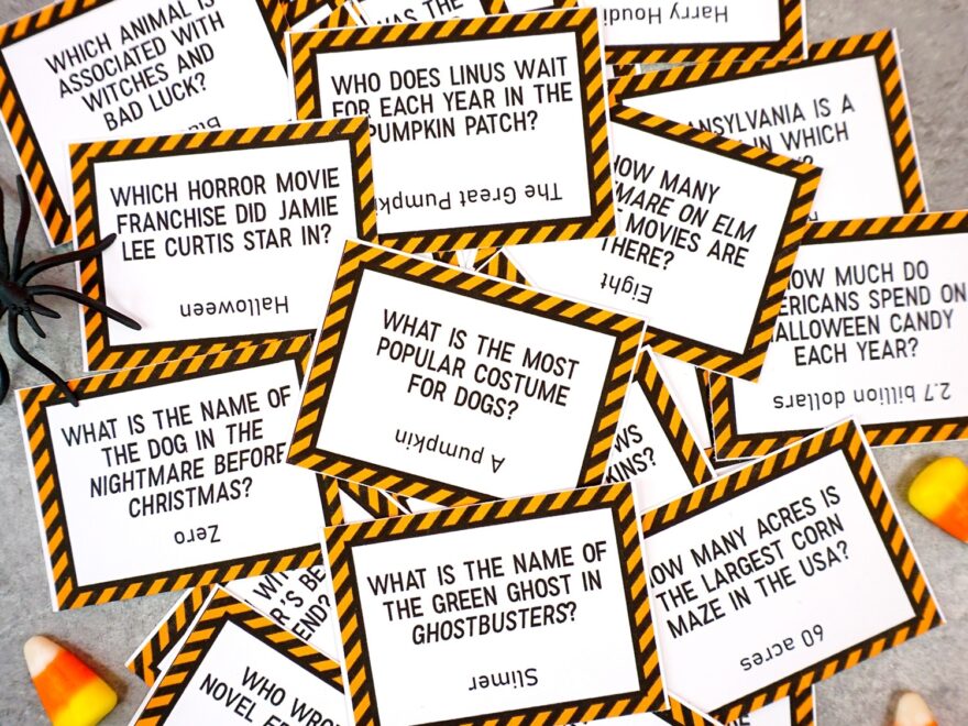 32 Halloween Trivia Questions Printable Game Happiness Is Homemade