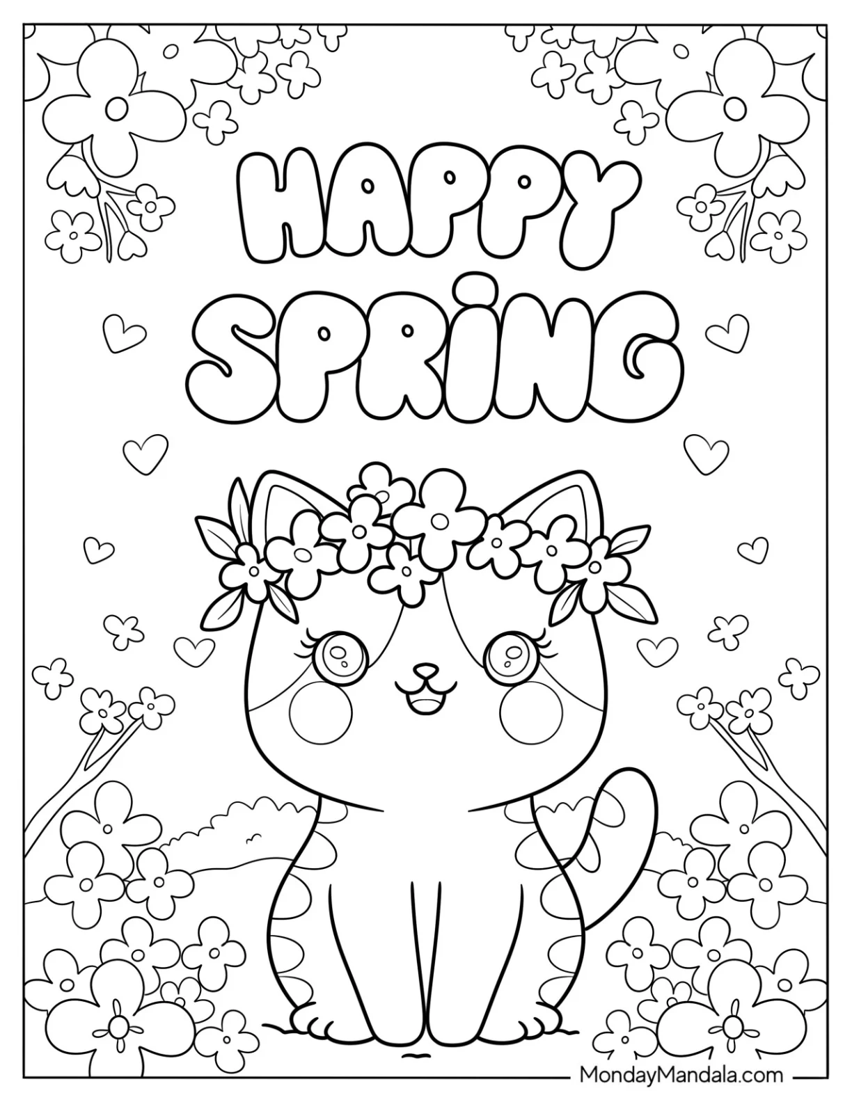 Spring Coloring Sheets Printable Spring Coloring Sheets Printable