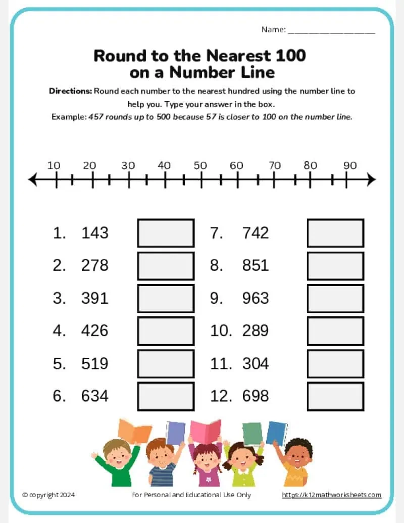 3rd Grade Rounding Numbers Worksheets K12 Math Worksheets