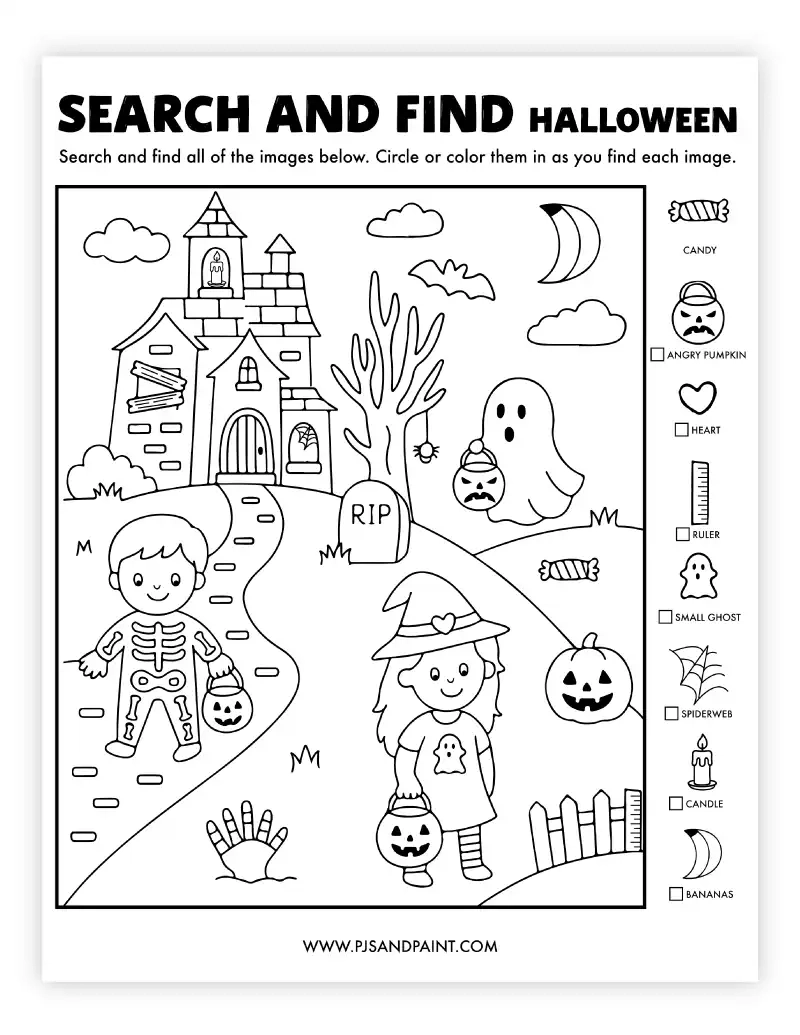 Free Printable Halloween Fun Sheets